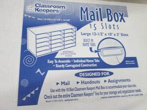 lot 60 image: Classroom Keepers 15 Slot Mail Box...