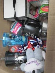 lot 176 image: Box of Assorted Small Overstock Ite...