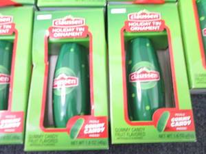 lot 241 image: 9- Clausen Gummy Candy Holiday Tin ...
