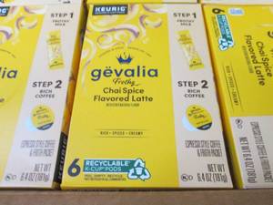 lot 334 image: 6- 6 ct Gevalia Chai Spice Latte Kc...