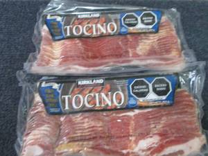 lot 363 image: 2- 1lb FROZEN Kirkland Bacon(Tocino...