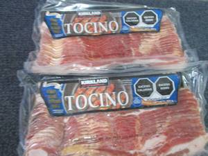 lot 365 image: 2- 1lb FROZEN Kirkland Bacon(Tocino...