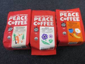 lot 437 image: 3- 12 oz Assorted Peace Ground Coff...