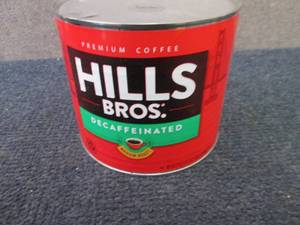 lot 493 image: 23 oz Can Hills Bros. Decaffeinated...
