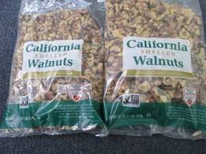 lot 514 image: 2- 16 oz Bags California Shelled Wa...