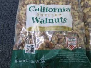 lot 519 image: 2- 16 oz Bags California Shelled Wa...