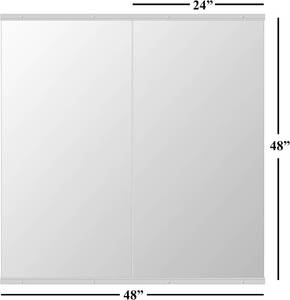 BOMINICA-  Home Gym Mirror, 48 x 24 x 2PCS, Large Activity Mirror for Yoga, Wall Mounted Frameless Mirror for Home Gym