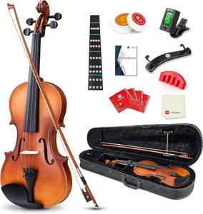 Vangoa - 12 Violin Set for Beginners Kids Fiddle Half Size Acoustic Violin Starter Kit