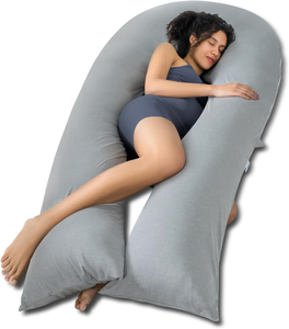 QUEEN ROSE- U Shaped Body Pillow for Sleeping, Maternity Pillow for Pregnant Women, Organic Cotton and Back Pain Relief
