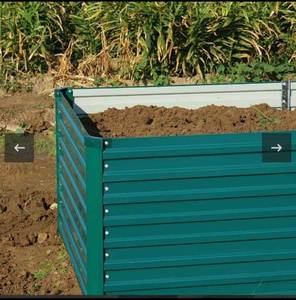 Outdoor Metal Raised Garden Bed Box -  6x3x1ft - Vegetable Planter for Vegetables, Flowers, Herbs, and Succulents - Dark Green