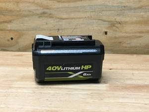lot 33 image: Ryobi 40V Volt Lithium-ion 6.0 Ah High Capacity Battery Op40602