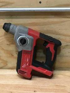 lot 9 image: Milwaukee M18 18V Lithium-Ion Cordless 58 in. Rotary Hammer Model # 2612-20 Missing Depth Gauge Rod (Tool Only)