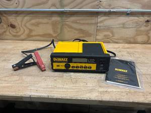 lot 60 image: DEWALT 30 Amp Automotive Portable Car Battery Charger with 80 Amp Engine Start and Alternator Check