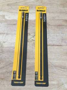lot 120 image: Lot of 2 - DEWALT Drill Bit Holder Extension, Impact Ready, 12-Inch (DWA12HLDFT)