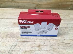 lot 141 image: Hyper Tough Wireless Indoor Remote Control Outlets Box of 3 Outlets