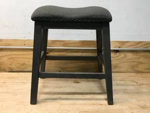 lot 144 image: Gray Plush Stool
