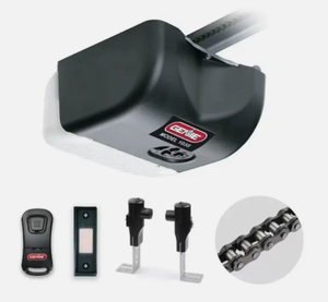 lot 64 image: Genie Garage Door Opener 12 HP Chain Drive Safety Sensor Remote Control
