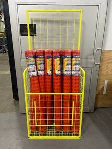 lot 167 image: TENAX Lot of 12 Rolls of 4 FT x 50FT Snow Guard Fencing with Display Stand