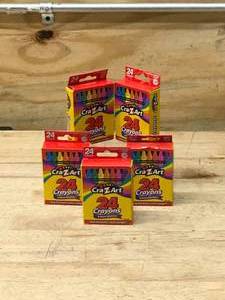 lot 187 image: Lot of 5 - Cra-Z-Art 24 Crayon Packs