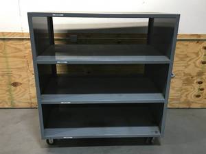 lot 197 image: Large Gray Rack On Wheels