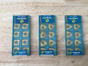 lot 198 image: Lot of 3 - TaeguTec Carbide Turning Inserts Box of 10 DNMG150404MT Grade-TT3500