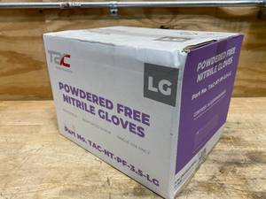 lot 3A image: Tac Nitrile Gloves - Case of 10 boxes - Size Large