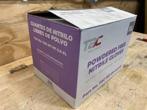 lot 3C image: Tac Nitrile Gloves - Case of ten boxes - Size XL