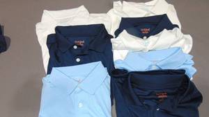 8 Pack L And XL  Boys Short Sleeve Pique Uniform Polo Shirt - Cat & Jack