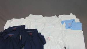 12 Pack XL Girls Short Sleeve Interlock Uniform Polo Shirt - Cat & Jack