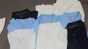 9  Pack L Girls Short Sleeve Interlock Uniform Polo Shirt - Cat & Jack