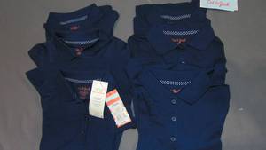 6 Pack S Girls Short Sleeve Interlock Uniform Polo Shirt - Cat & Jack