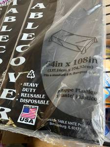 lot 138 image: Heavy Duty Plastic Table Covers