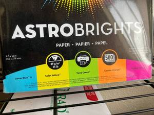 lot 86 image: Astrobrights Color Paper