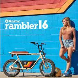 lot 2 image: Razor Rambler Step Over Electric Scooter - Beige
