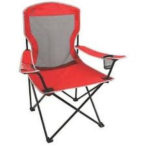 lot 42 image: Coleman Broadband Mesh Quad Outdoor Portable Camp Chair - Red