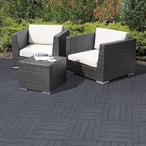 lot 74 image: Easy Tile Cosmo Deck Tiles 12 x 12, Slate (Pack of 10)