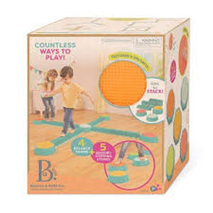 lot 98 image: B. toys Interlocking Balancing Beams - Balance & Build Set
