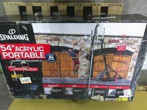 lot 12 image: Spalding 54 Acrylic Portable Basketball Hoop