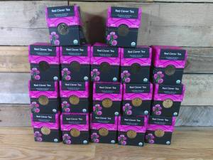 lot 6 image: Lot of 17 Buddha Teas Organic Red Clover Tea-18 Bags