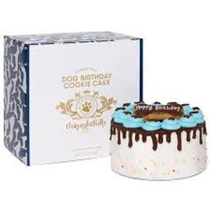lot 28 image: Set of 12 Thoughtfully Pets Boy Dog Birthday Cookie Cake Ginger Flavored Blue 6 Inch Round-BB 04-18-24