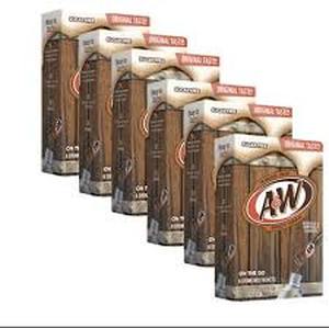 lot 48 image: Case Pack (12 Packs) of A & W Root Beer  6 Sticks  Sugar Free  Drink Mix-BB Aug 11 25