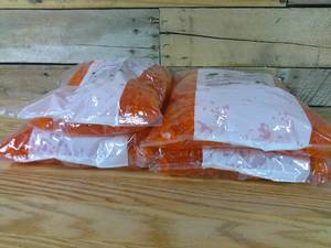 lot 64 image: 4 Bags of JOVY ORANGE GUMMY BEARS 5LBS-