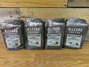 lot 71 image: Set of 4 Allegro Coffee Organic Early Bird Blend Whole Bean Coffee, 12 oz-BB 040924