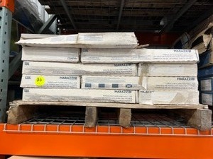 Pallet Sale - 16 Cases - MARAZZI - Sanden Calacatta Gold Marble Matte 12 in. x 24 in. Glazed Porcelain Floor and Wall Tile (15.6 sq. ft.Case) - 256 sq ft
