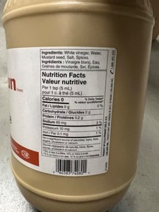 4 Gallons - SunSpun - Prepared Mustard