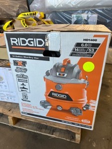 New - In Box - RIDGID - 14 Gallon 6.0 Peak HP NXT WetDry Shop Vacuum with Fine Dust Filter, Locking Hose and Accessories