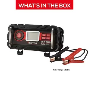 New - In Box - VECTOR 15 Amp Automatic 12V Battery Charger with 50 Amp Engine Start and Alternator Check