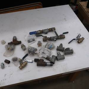 BRASS VALVES, BRASS BALL VALVES, 34 GALV T PIPE CONNECTORS, AND MORE