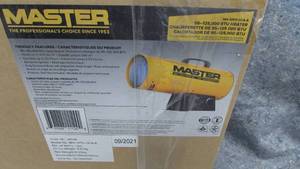 lot 80 image: Master 125,000 BTU LP Forced Air Heater - Variable Output