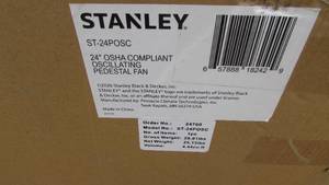 lot 100 image: Stanley 24 High Velocity Oscillating Pedestal Fan
